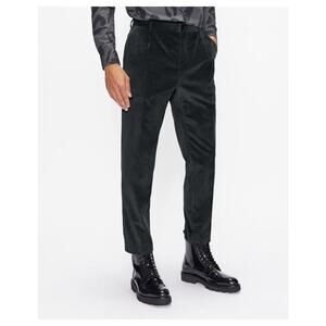 Ted Baker Farbor Camburn Velvet Cropped Tapered Pleated Suit Pants Size 36R